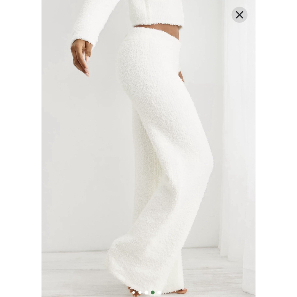 Aerie Women’s Marshmallow Fuzzy Wide Leg Pants Size XL Loungewear